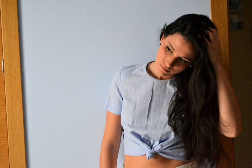 pureBCH - Blue cropped top