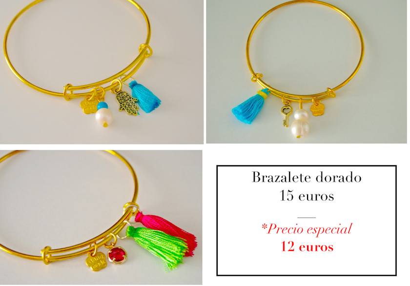 Pulseras doradas Bling Bling